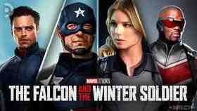 From left to right, Bucky Barnes, John Walker, Agent 13, and Sam Wilson