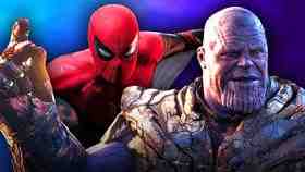 Spider-Man and Thanos with Infinity Gaunlet