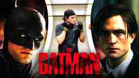 The Batman logo, Robert Pattinson as Batman