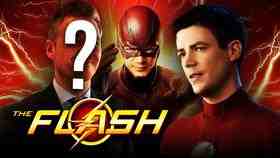 Grant Gustin as Flash, The Flash logo