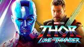 Nebula, Thor, Thor Love and Thunder logo