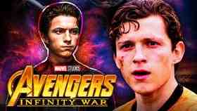 Spider-Man, Tom Holland, Avengers Infinity War logo