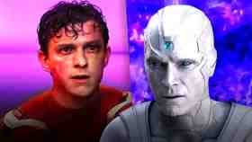 Paul Bettany White Vision, Tom Holland Spider-Man, VisionQuest.