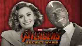 Wanda, Vision, Avengers Secret Wars Logo