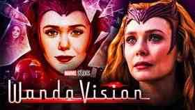 Elizabeth Olsen as Scarlet Witch, WandaVision logo