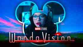 Kat Dennings as Darcy Lewis, WandaVision logo, Mickey Mouse logo