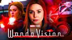 WandaVision logo, Elizabeth Olsen as Wanda Maximoff