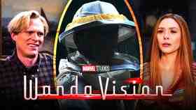 WandaVision logo, Elizabeth Olsen as Wanda, Paul Bettany as Vision, Beekeeper