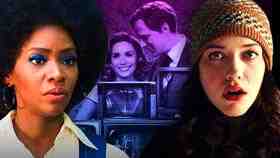 Monica on left, Darcy on right, WandaVision photo in background