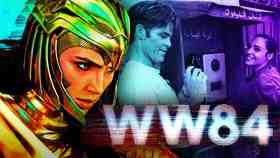 Gal Gadot as Wonder Woman, Chris Pine, Wonder Woman 1984 logo