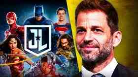 Justice League poster with six superheroes, Zack Snyder