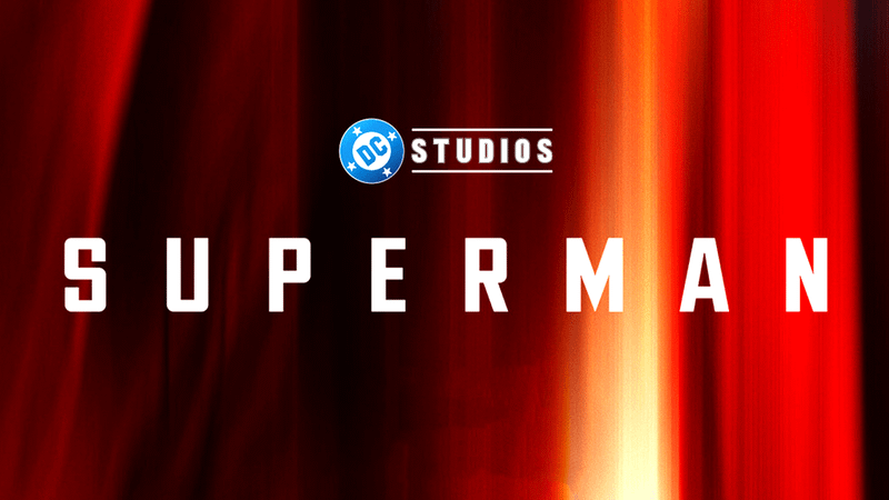 Superman logo on a red background