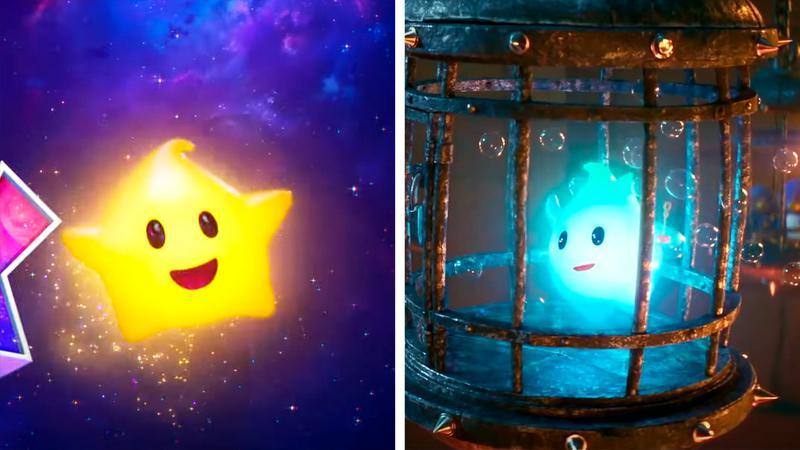 Luma in The Super Mario Galaxy Movie and in a cage in the Super Mario Bros. Movie