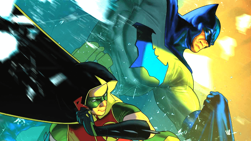 Batman and Damian Wayne from DC Comics.