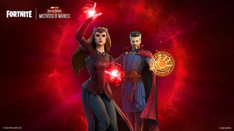 Scarlet Witch and Doctor Strange skins in Fortnite