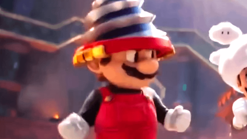 Drill Mushroom Mario in Super Mario Galaxy Movie.