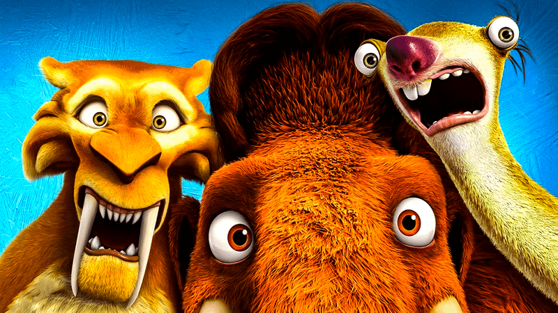 Diego, Manny and Sid in Ice Age.