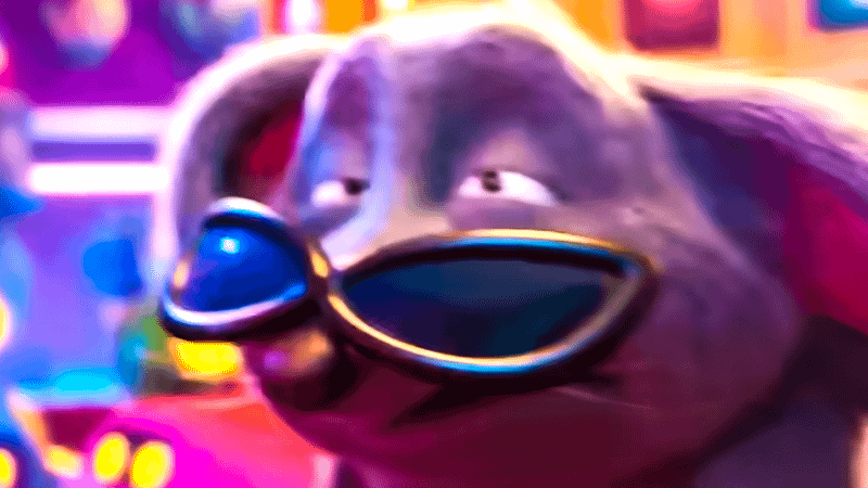 Mouser holding down his glasses in The Super Mario Galaxy Movie.