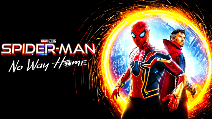 Spider-Man and Doctor Strange on the Spider-Man: No Way Home poster.