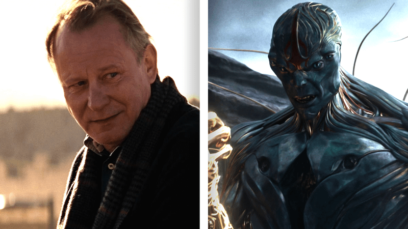 Stellan Skarsgård as Dr. Erik Selvig and his son Bill as Kro.