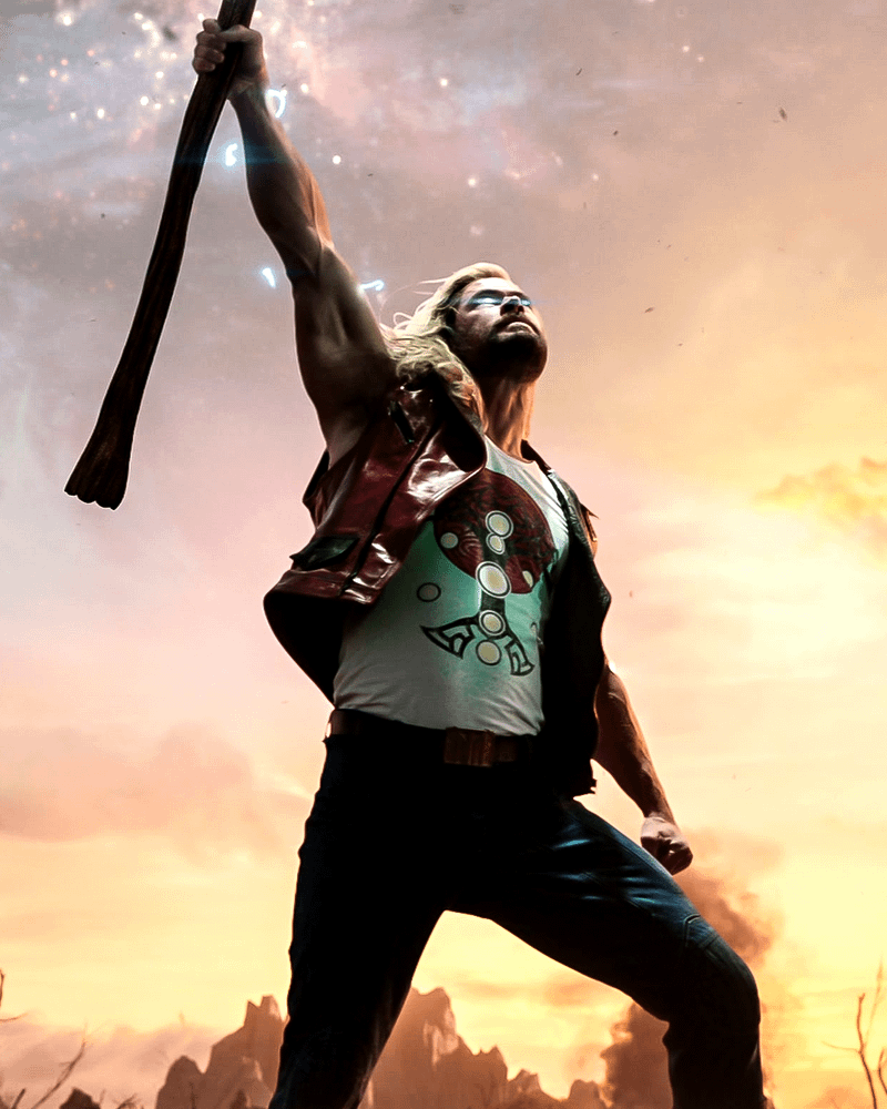 Thor in the opening of Thor: Ragnarok.