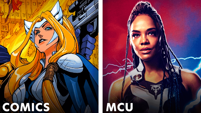 Valkyrie in Marvel Comics vs the MCU.