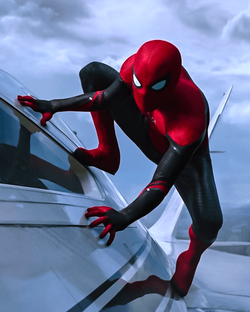 Spider-Man's red and black suit in Spider-Man: Far from Home.