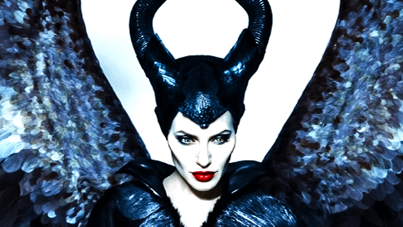 Angelina Jolie as Maleficent.