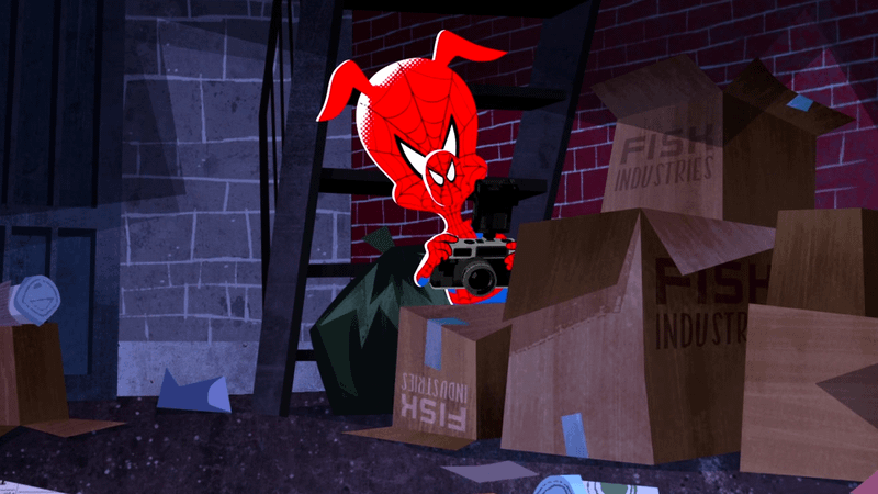 Peter Parker holding a camera.