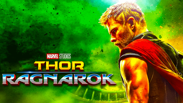 Thor on the Thor: Ragnarok poster.