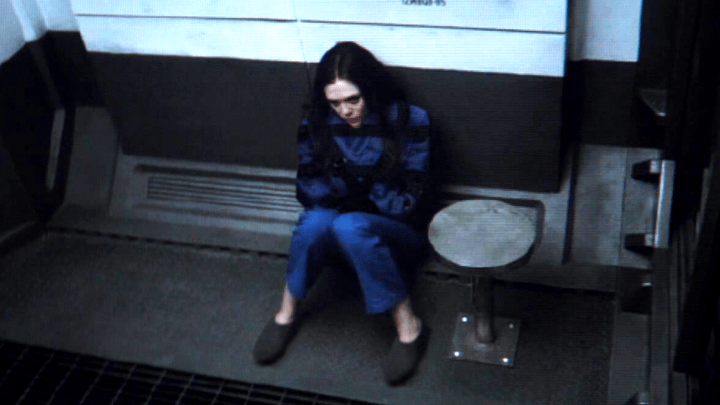 Wanda Maximoff in a prison cell.