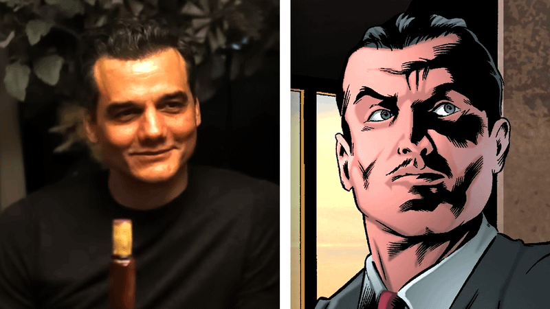 Bolivar Trask from Marvel comics and Wagner Moura