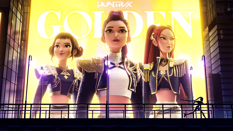  K-pop group HUNTR/X from the 2025 Netflix original animated film K-Pop: Demon Hunters.