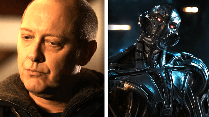 James Spader in The Blacklist and Ultron.