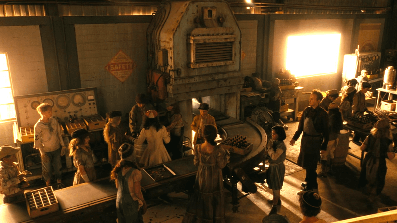 Children around a conveyor belt in Fallout Season 2