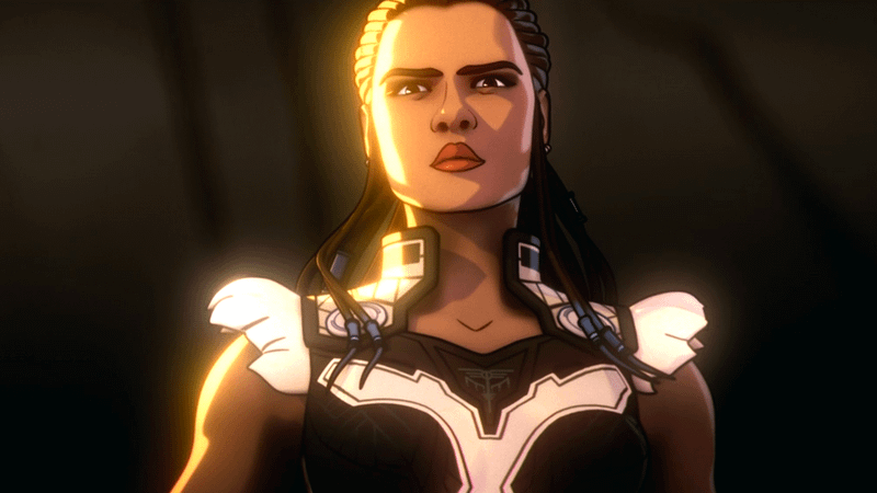 Valkyrie in her god armor in Marvel Zombies
