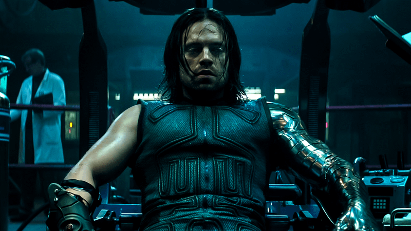 Bucky in Captain America: Winter Soldier.