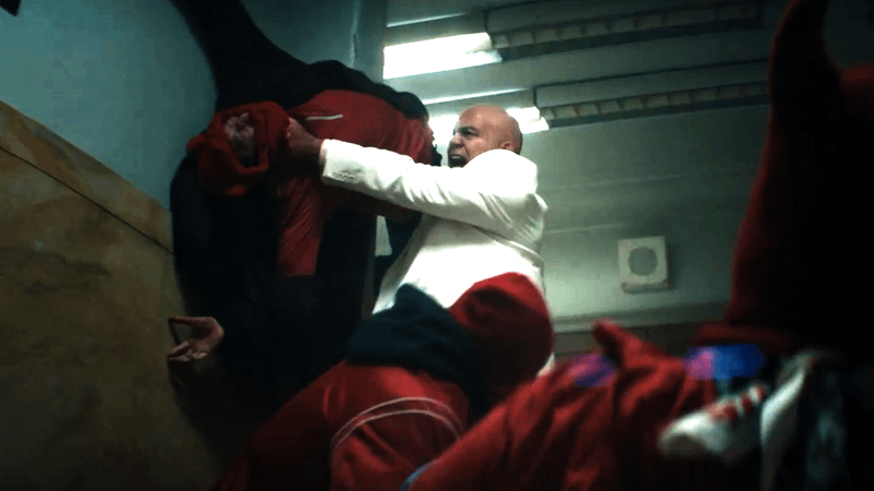 Kingpin hallway fight in Daredevil: Born Again Season 2.