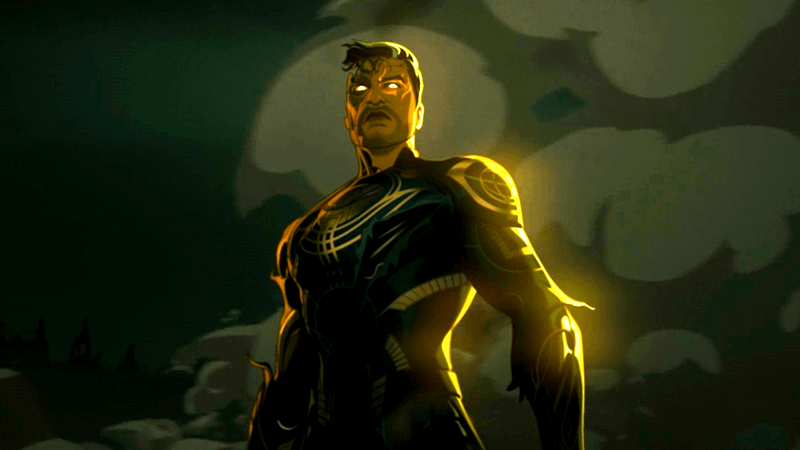 Zombie Ikaris standing with smoke behind him in Marvel Zombie