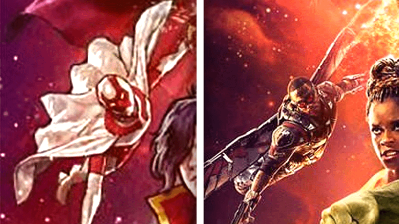 Vision and Falcon - Ultimate Endgame vs Avengers Infinity War posters.