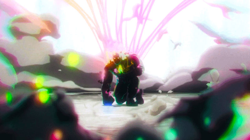Infinity Hulk glowing with power in Marvel Zombies