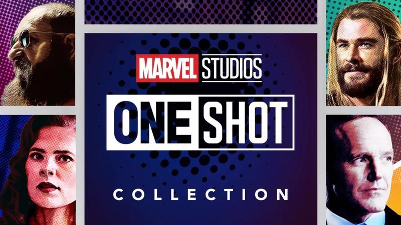Thor, Trevor Slattery, Peggy Carter and Agent Coulson feature in Marvel Studios' One Shot banner on Disney+.
