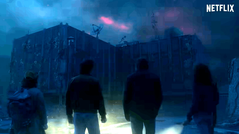 Jonathan, Nancy, Steve, and Dustin in Stranger Things Season 5