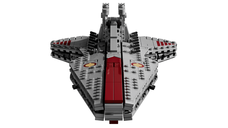 A front facing angle of the Venator-class Attack Cruiser.