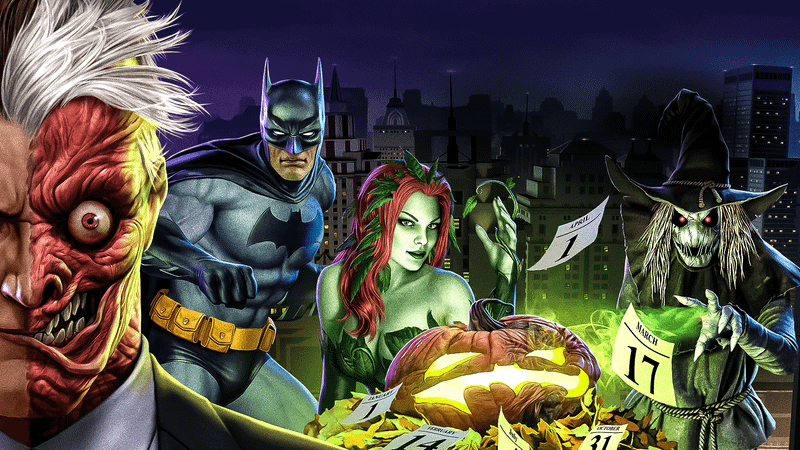 Two-Face, Batman, Poison Ivy in Batman: The Long Halloween film