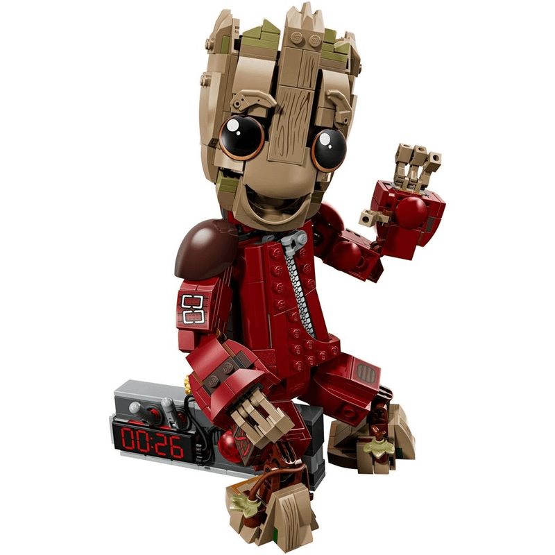 Groot in Ravenger jumpsuit.