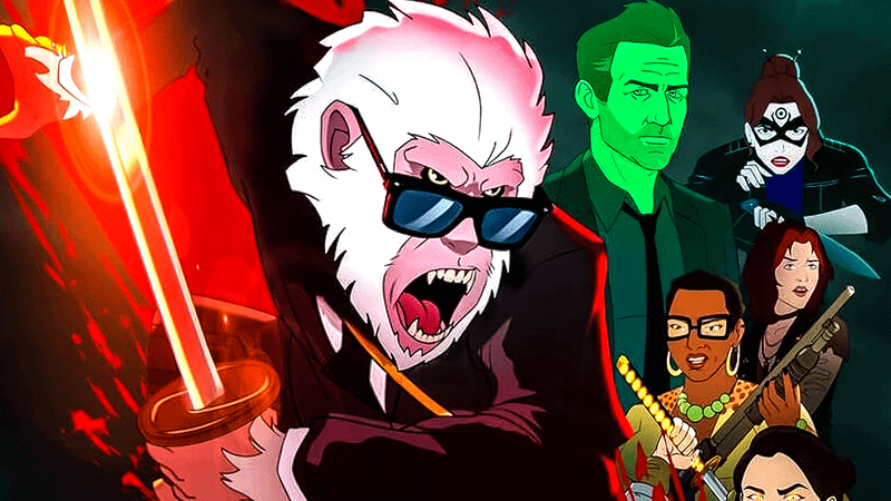 The main characters of Hit-Monkey.