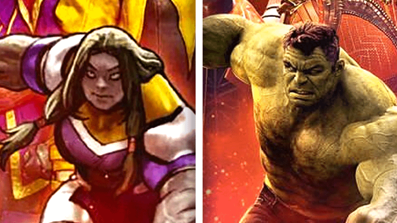 She-Hulk and Hulk - Ultimate Endgame vs Avengers Infinity War posters.