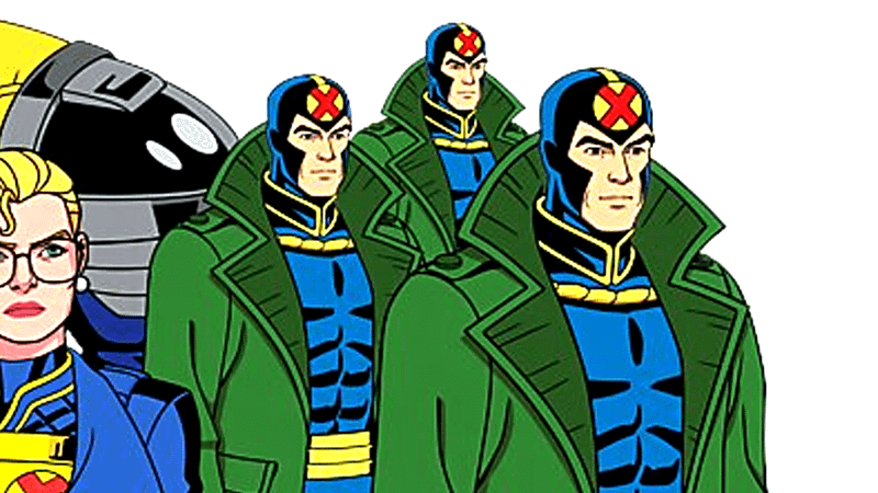 Jamie Madrox, also known as Multiple Man splits himself into three.