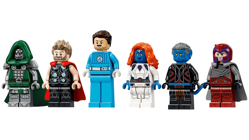 Doctor Doom, Mister Fantastic, Thor and the X-Men.
